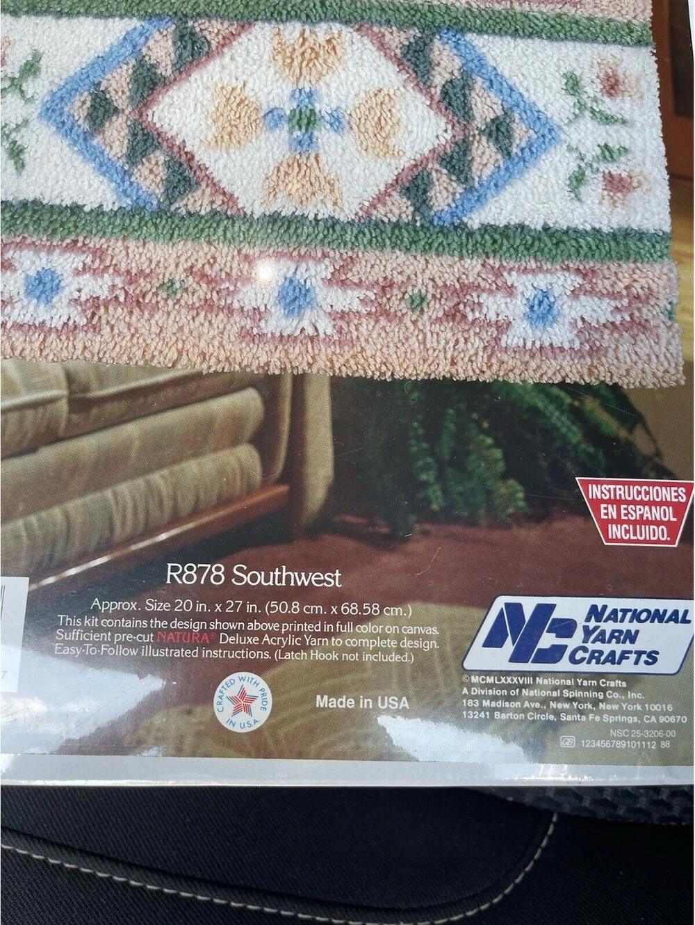 Vintage Southwest National Yarn Crafts Latch Hook Kit R878 20